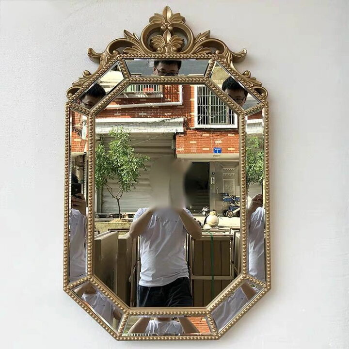 楽天市場】A019841高級豪華鏡 アンティーク調 壁掛け鏡 壁掛け  