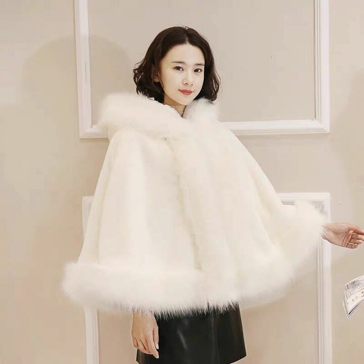 楽天市場】A056756豪華肩掛け 大判ショール ファーストール 毛皮風  