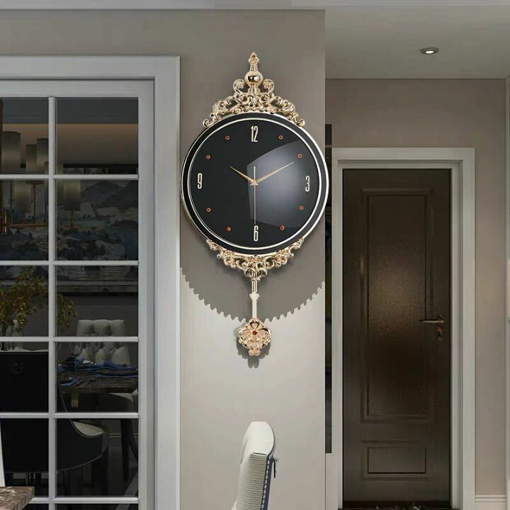 楽天市場】A019893北歐風 貴族風 クロック。壁掛け時計 かけ時計  