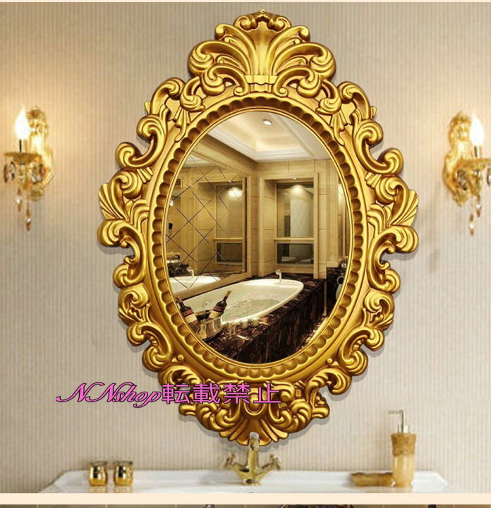 楽天市場】A030170高級豪華鏡 アンティーク調 ．壁掛け鏡 壁掛け  