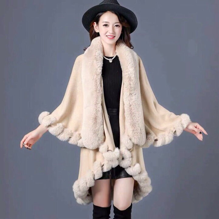 楽天市場】A021818毛皮風ミンクケープ ．ファーショール ファー  