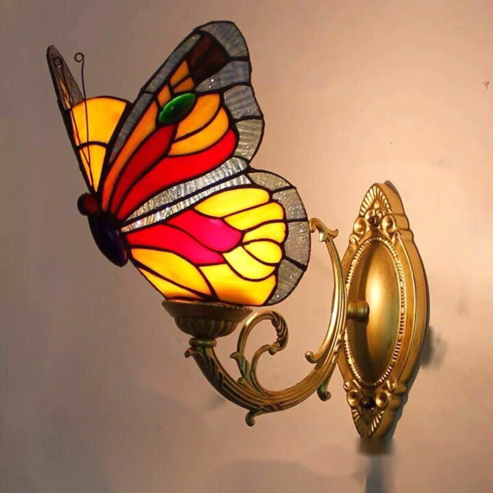 楽天市場】A010738壁掛け照明 ステンドグラス ランプ 壁掛け灯 ガラス  