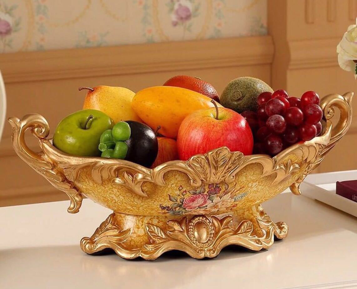 高級果物皿　盛り皿 お菓子皿、フルーツプレート、花柄豪華〜果物カゴ お菓子鉢 | リタハウス　楽天市場店