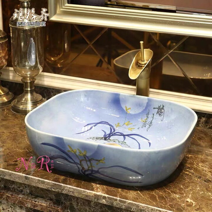 楽天市場】高級置き型洗面ボウルセット ．手洗い器 デザイン 陶磁器 