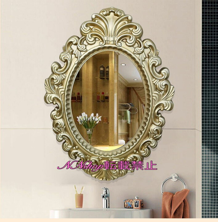 楽天市場】A040714高級豪華鏡 アンティーク調 ．壁掛け鏡 壁掛け  