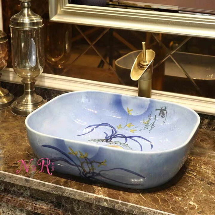 楽天市場】高級置き型洗面ボウルセット ．手洗い器 デザイン 陶磁器 