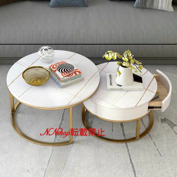 楽天市場】A056845高級寝室用テーブル ．人造大理石ローテーブル  