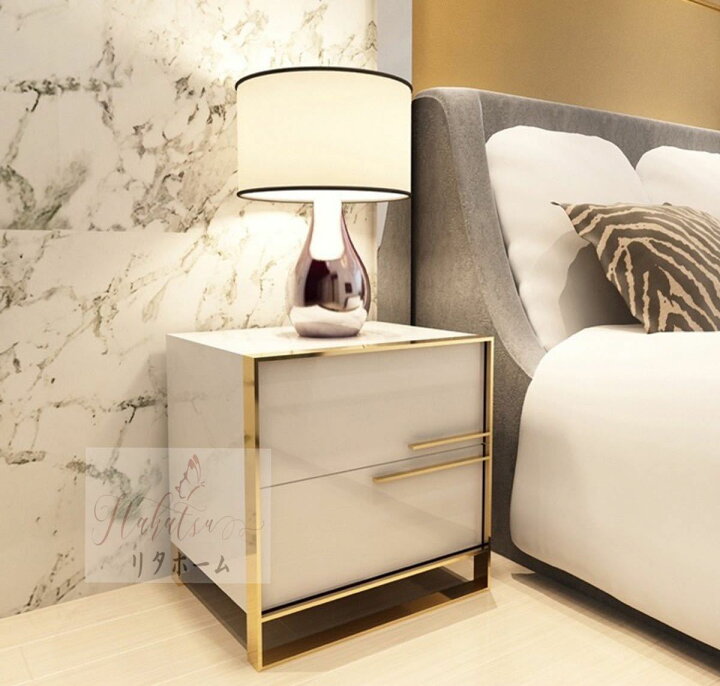 楽天市場】A043694高級感ベッドサイド用テーブル ベッドサイドテーブル  