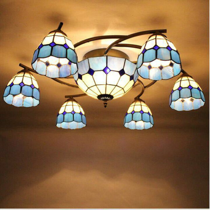 楽天市場】A043866ステンドグラス ペンダントライト 豪華天井照明  