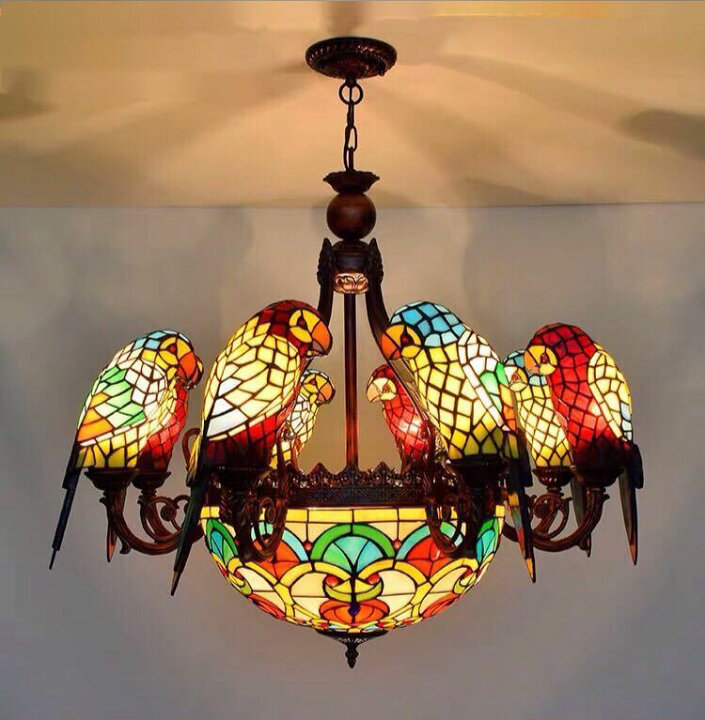 楽天市場】A028045ステンドグラス．ペンダントライト豪華天井照明  