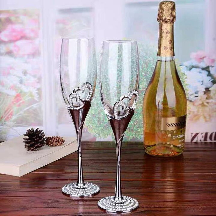 楽天市場】A021705上品ワイングラス ペア☆レア シャンパングラス  