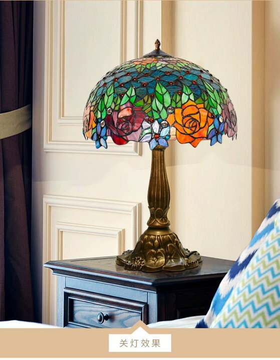 楽天市場】A012279ステンドグラスランプ 卓上スタンド 豪華テーブル  