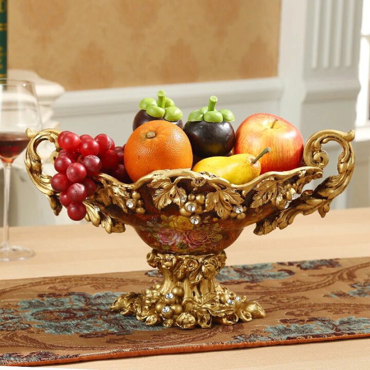 高級果物皿 盛り皿 お菓子皿、フルーツプレート、花柄豪華 果物カゴ お菓子鉢 リタハウス 