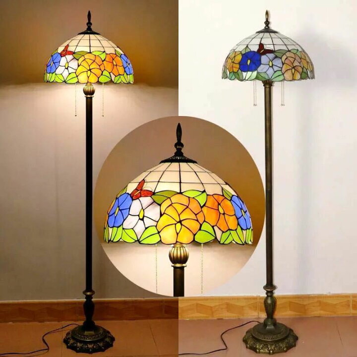 楽天市場】A043848ステンドグラスフロアライト 間接照明 フロア  