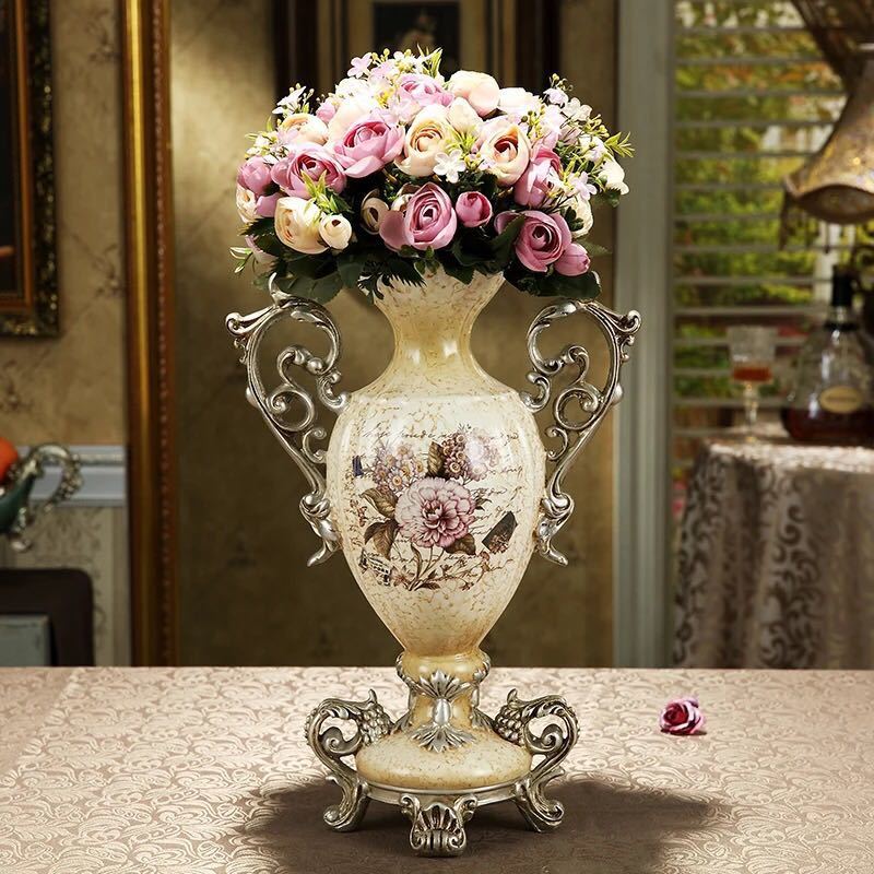 花瓶と花セット かびん 花器 花入れフラワーベース インテリア 雑貨 花柄 | リタハウス　楽天市場店