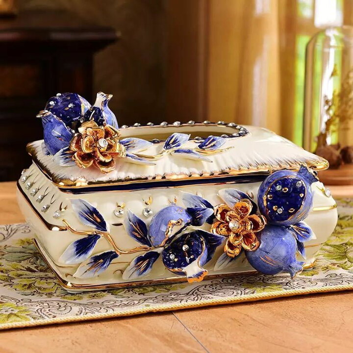 楽天市場】A062410高級感のある ．高級陶器ティッシュケース  