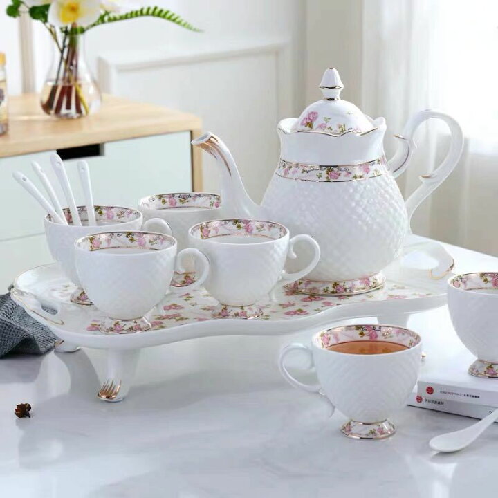 楽天市場】A025480ティー・コーヒーカップ6客セット 花柄カップ 陶磁器  