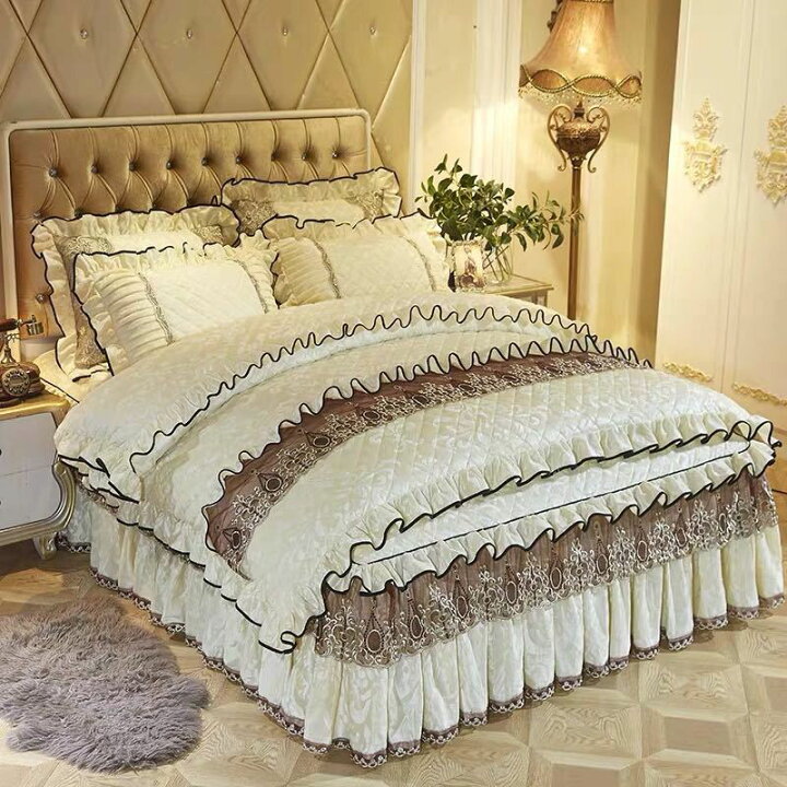 楽天市場】A035480高級感ベッド用品4点セット掛け布団カバー 枕カバー  