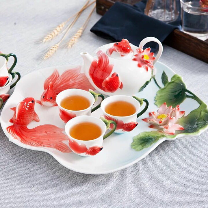 楽天市場】6客茶器揃 茶器セット お茶 陶器 湯呑み 急須茶器セット 