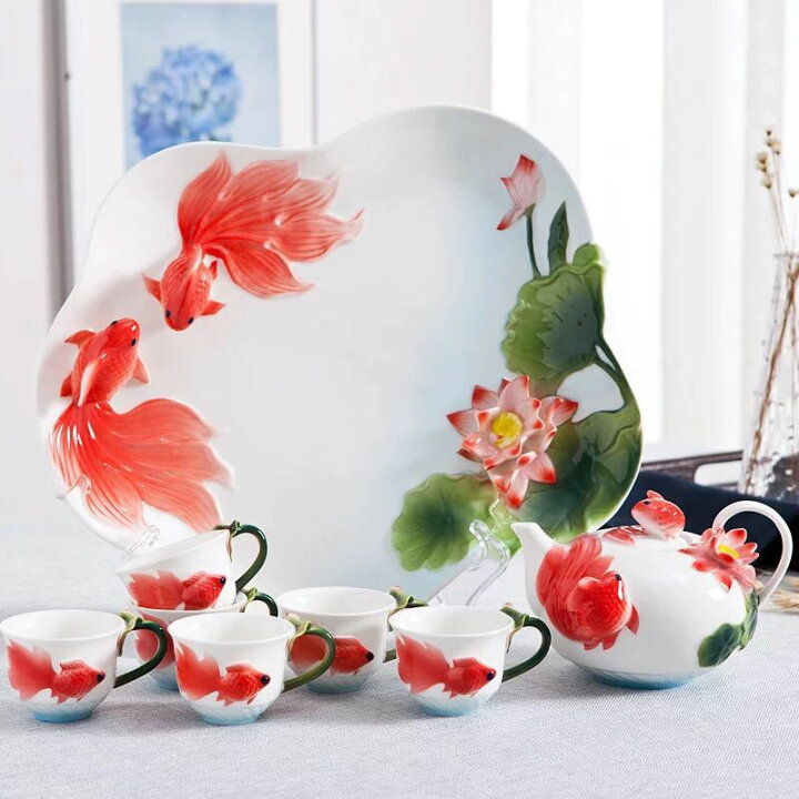 楽天市場】6客茶器揃 茶器セット お茶 陶器 湯呑み 急須茶器セット 