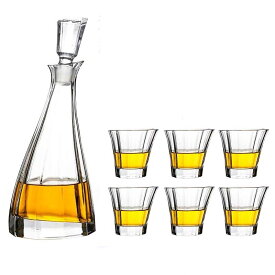 デカンタとグラスセット ガラス食器 ウイスキーグラス ロックグラス 7点セット
