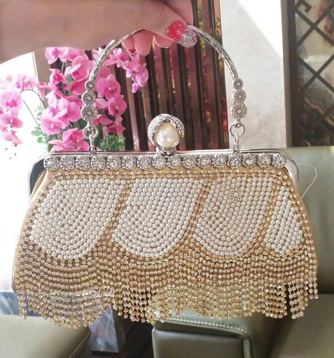 楽天市場】A035133豪華パーティーバッグ ストーンBAG クラッチバッグ  
