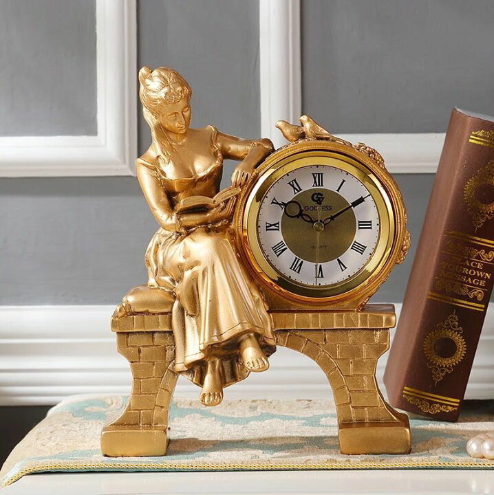 楽天市場】A008990テーブルクロック 置き時計 クロックアラーム 上品  