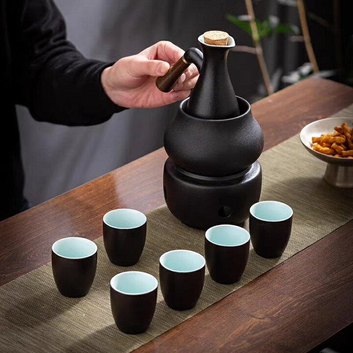 楽天市場】A001930酒器9点セット 陶器 酒燗器付き 徳利 熱燗 冷酒 高級 