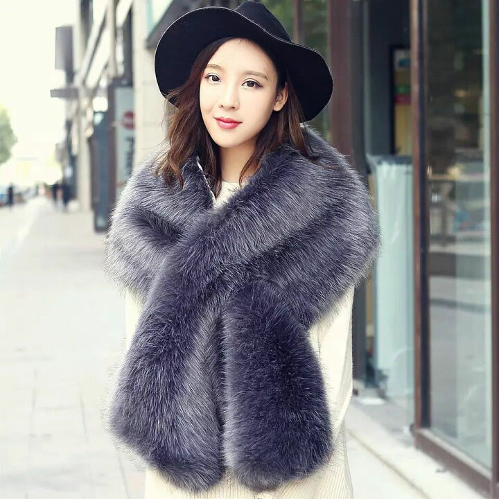 楽天市場】A007800毛皮風ミンクケープ ．ファーショール ファー  