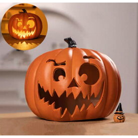 A065577ハロウィン かぼちゃランタン LEDライト付き ジャックオーランタン 装飾置物