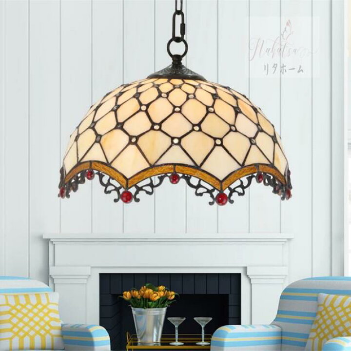 楽天市場】A004259高級感ステンドグラス ペンダントライト豪華天井照明  