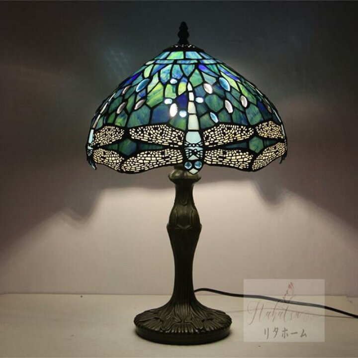楽天市場】A004453ステンドグラスランプ 卓上スタンド 豪華テーブル  