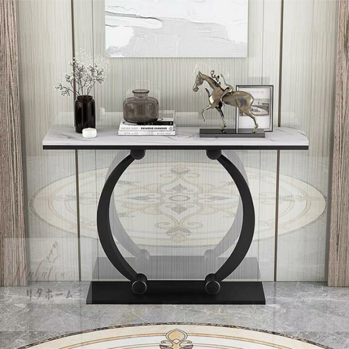 楽天市場】A004529高級サイドテーブル 人造大理石コンソールテーブル  