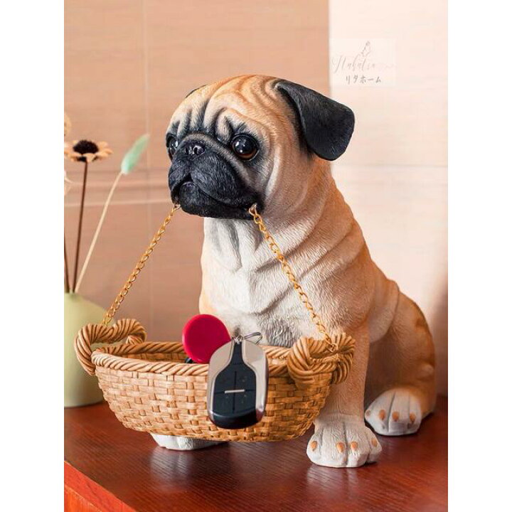 楽天市場】A004992パグ雑貨 パグ 置物 小物入れドッグ 犬 収納ボックス  