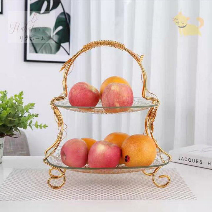 楽天市場】A005066ケーキ スタンド プレー2段セットアフタヌーンティー  