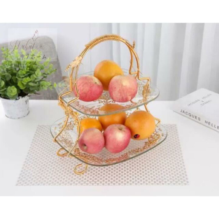 楽天市場】A005066ケーキ スタンド プレー2段セットアフタヌーンティー  