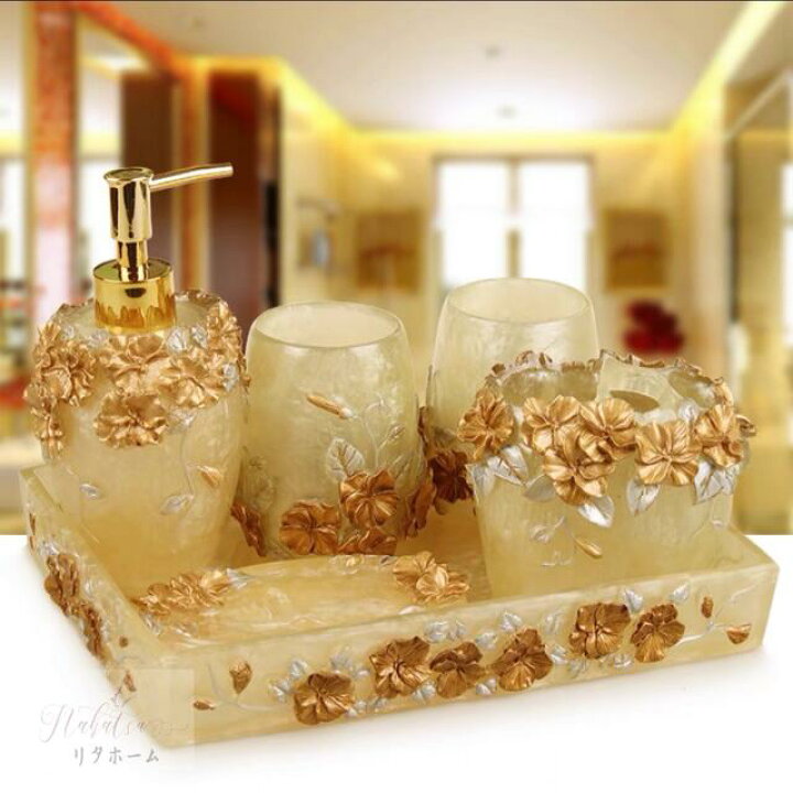 楽天市場】A005283高級サニタリー6点セットディスペンサー 歯ブラシ  