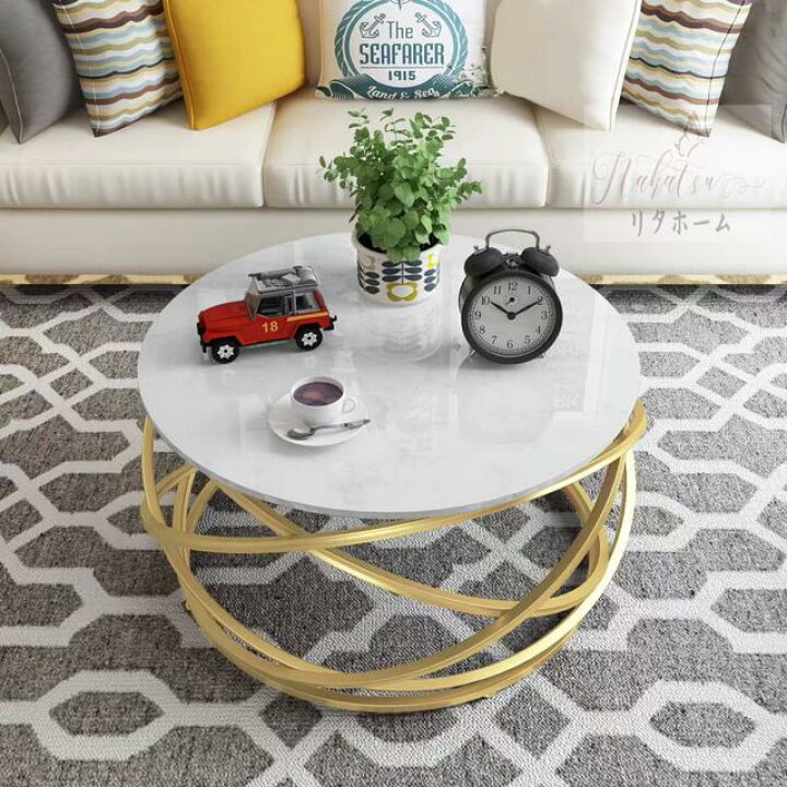 楽天市場】A005656高級人造大理石ローテーブル センターテーブル  