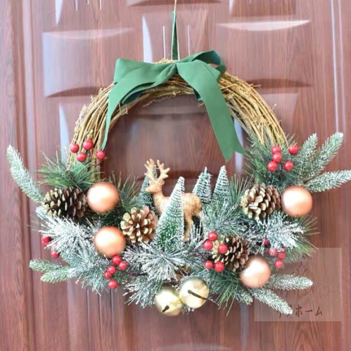 楽天市場】A005977クリスマスリース クリスマス花輪 ドアリース 壁飾り  