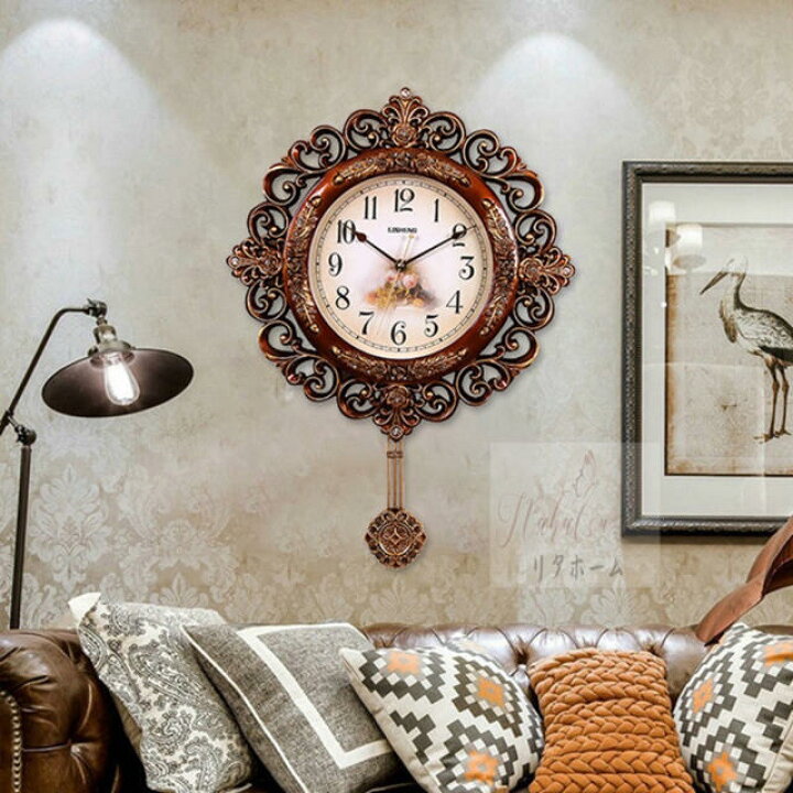 楽天市場】A006304掛け時計 部屋飾り 壁掛け時計．アンティーク雑貨  