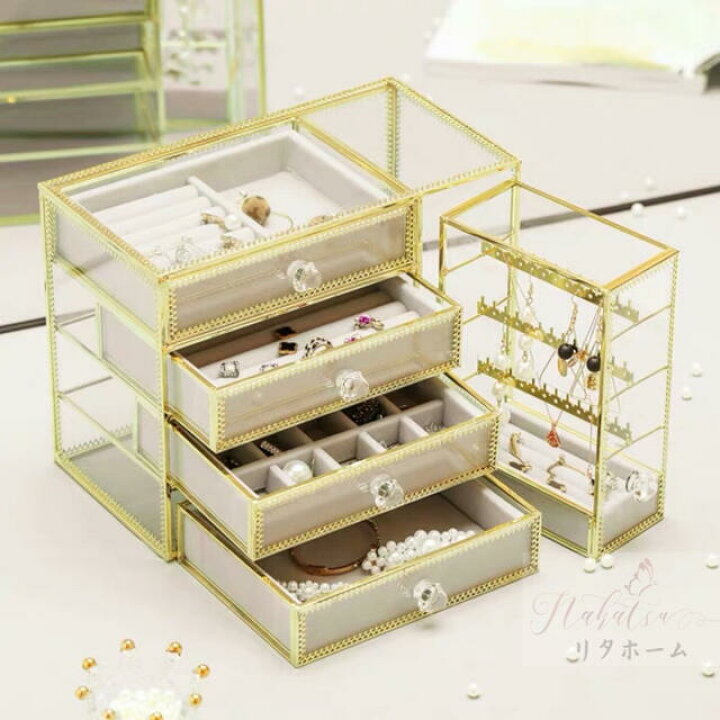 楽天市場】A006308アクセサリー入れ ジュエリー箱 大量収納ピアス  