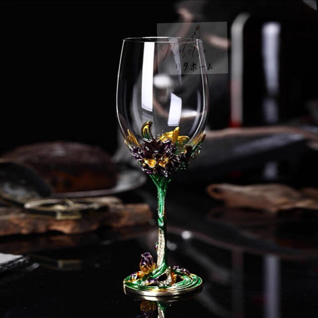 のイメージ 高級ワイングラス  シャンパン グラス 5点セット 薔薇の