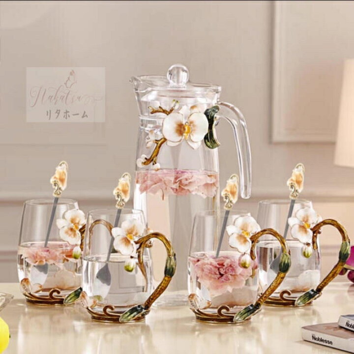 楽天市場】花柄ガラス製 ティーカップ セット食器 コーヒーカップ 豪華 