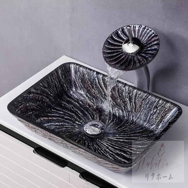 高級洗面ボウル 強化ガラス 手洗い鉢 手洗い器 洗面器 洗面台 洗面器 - mobel.pe
