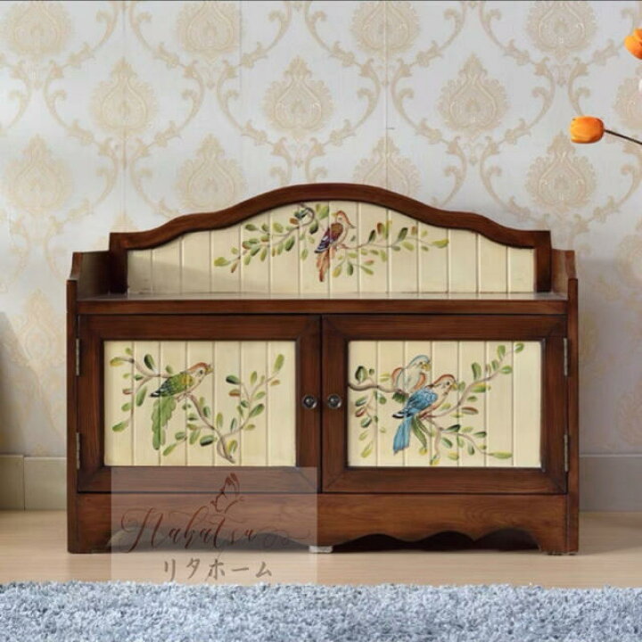 楽天市場】A007205ローチェスト 椅子 玄関収納 下駄箱 シューズ  