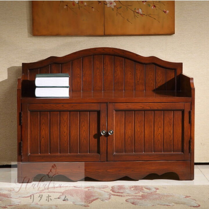 楽天市場】A007206ローチェスト 椅子 玄関収納 下駄箱 シューズ  