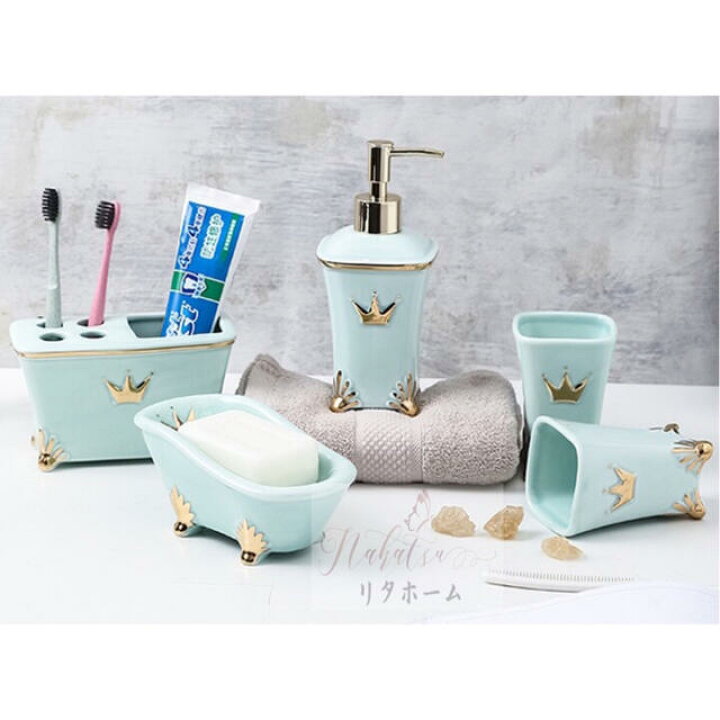 楽天市場】A007220高級ソープディッシュ サニタリー 洗面用具5点セット  