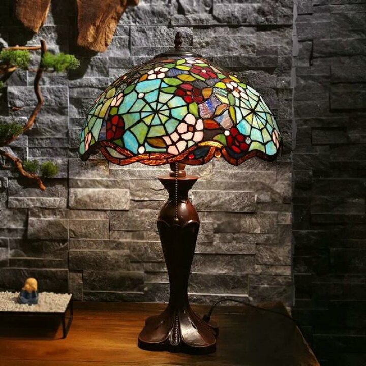 楽天市場】A020655豪華ステンドグラスランプ 卓上スタンド 豪華  