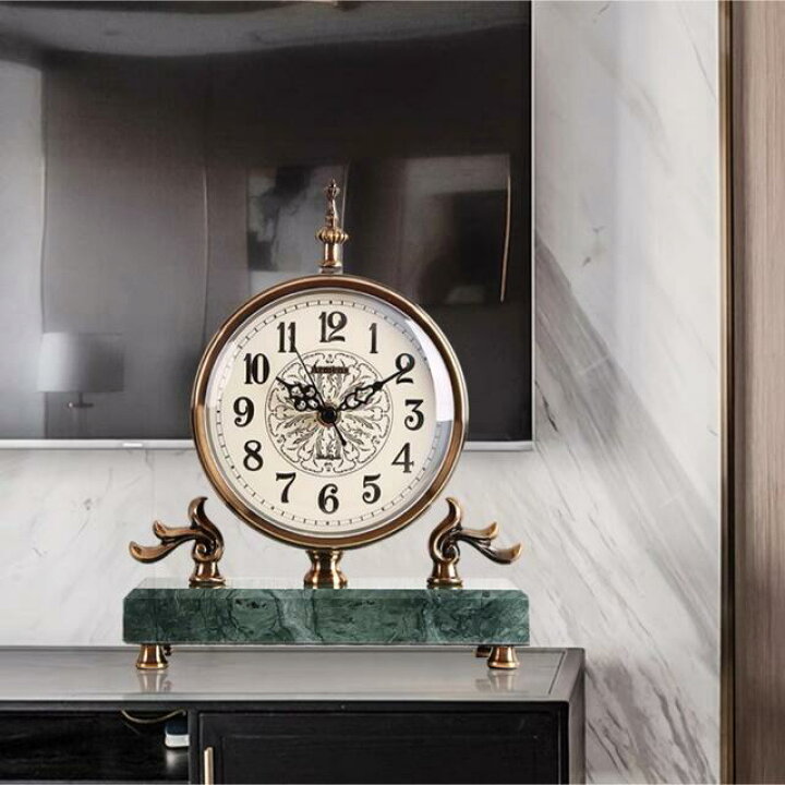 楽天市場】A041668復古置時計 高級置物 美しい 静音置時計 大理石 高級  