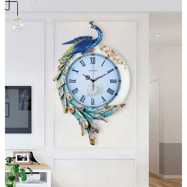 楽天市場】A041821壁掛け時計 クロック かけ時計 掛け時計 クジャク  